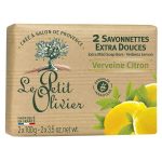 Le Petit Olivier 2 Savonnettes Extra Douces Verveine Citron 2x 100 g