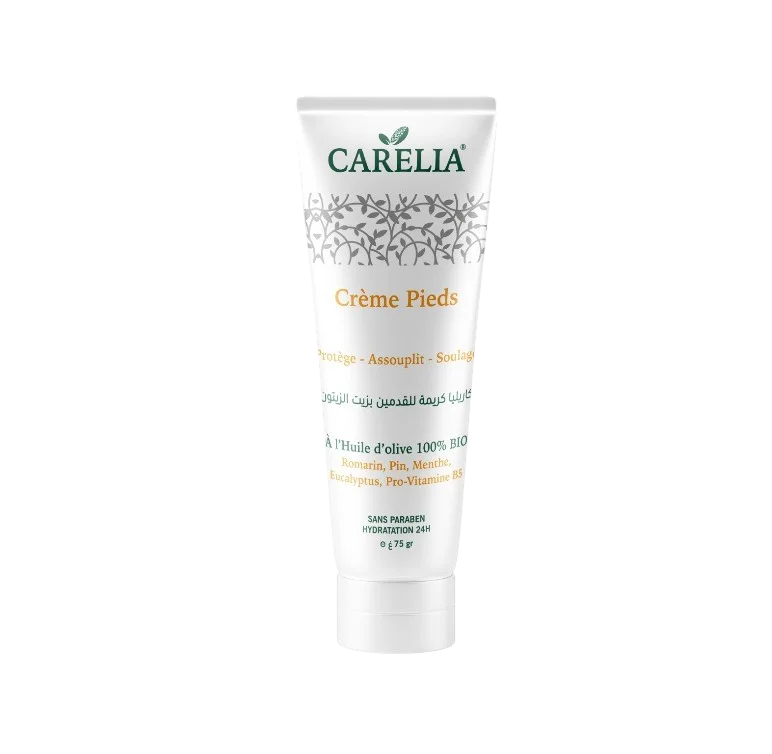 Carelia Crème Pieds À L'Huile D'olive 100% BIO 75 ml