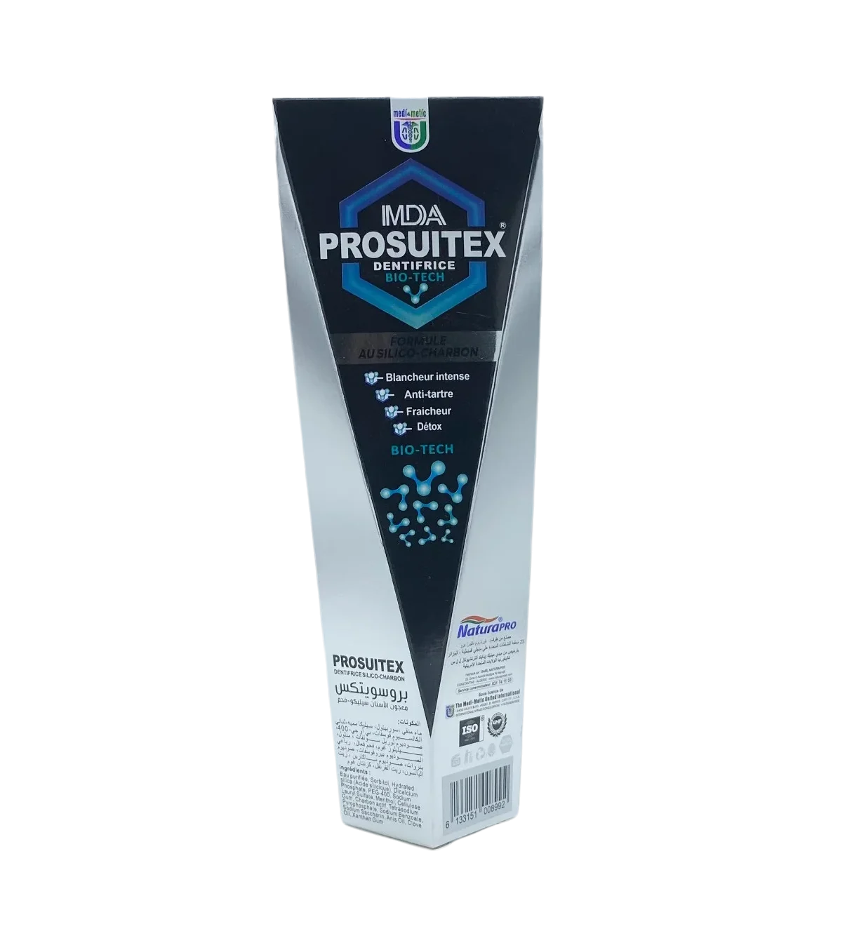 Prosuitex Dentifrice Whitening Au Charbon 100 g