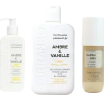Garranso pack trio Ambre Vanille : Gel Douche + Lait + Brume