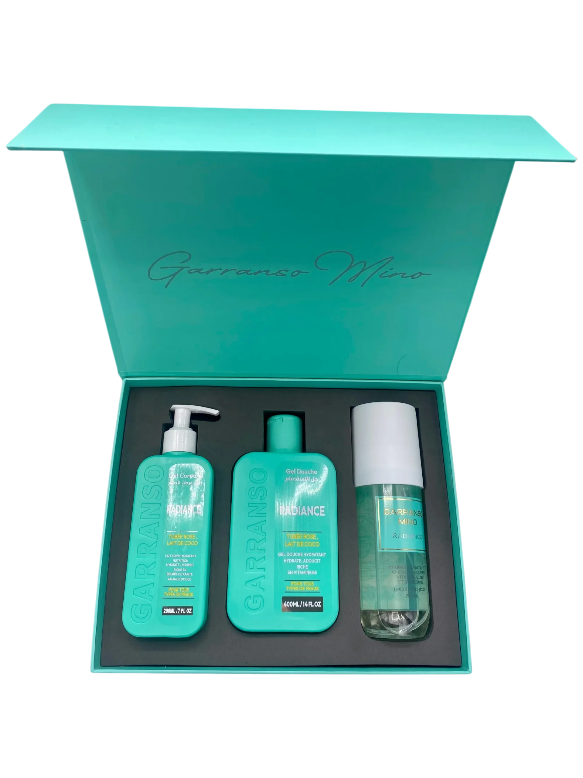 Garranso Coffret Radiance : Gel Douche + Lait + Brume
