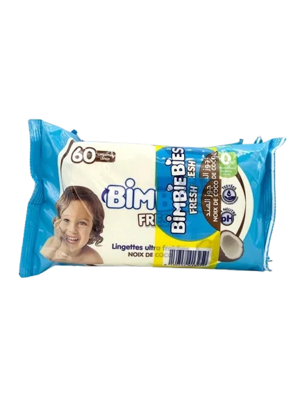 Bimbies Fresh Lingettes Ultra Fraiches Noix De Coco 2+1 60 Pièces