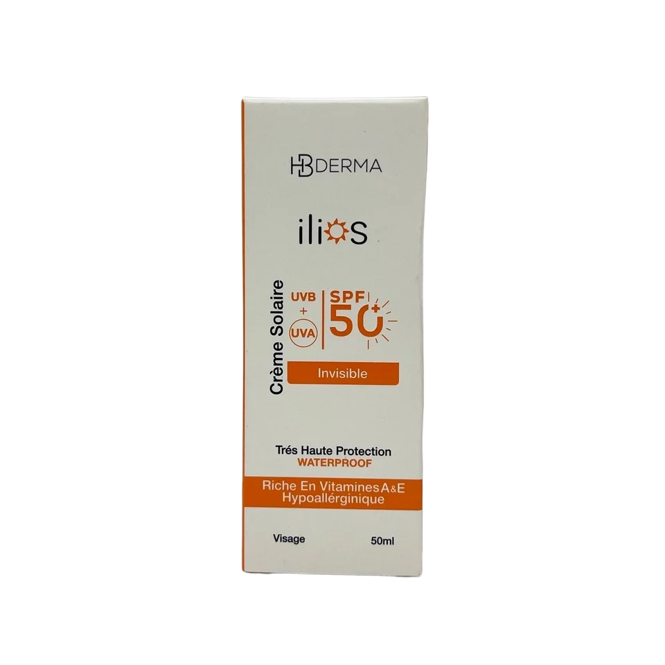HB Derma Ilios Crème Solaire Invisible SPF50+ 50 ml